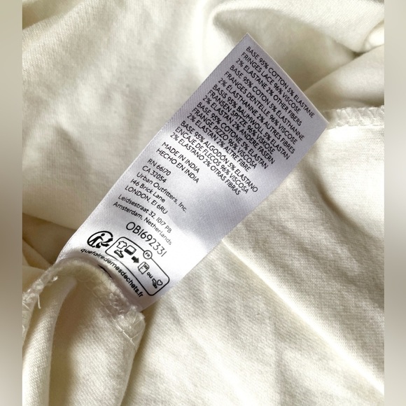 Anthropologie Long Fringe Bohemian Cami Tank Top in White size XS - Picture 7 of 7